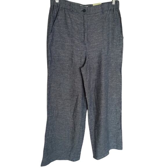 Max Studio Linen Blend Wide Leg Pants Womens XL High Rise NWT - Picture 3 of 8